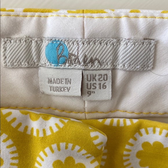 Yellow and White Patterned Shorts - Picture 3 of 10